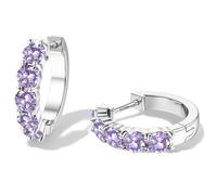 Dochais Orecchini a cerchio placcati in oro 14K con zirconi - Borchie ipoallergeniche in argento 925 per donne e uomini: regalo di tendenza