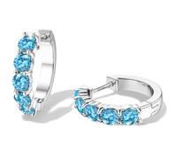 Dochais Orecchini a cerchio placcati in oro 14K con zirconi - Borchie ipoallergeniche in argento 925 per donne e uomini: regalo di tendenza