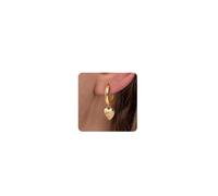 Dochais Orecchini a Perno in Argento Sterling S925 Placcato in Oro 14K Delicati Orecchini a Goccia Pendenti Leggeri Orecchini Per Dormire Ipoallergenici Per Donne Ragazze (Cuore d'oro)