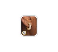 Dochais Orecchini Donna Perno in Argento 925 Sterling Ipoallergenico | Orecchini Oro in Argento 925 Sterling per Orecchi Sensibili Piccolo Orecchino Minimalista Gioielleria Moda Idee Regalo