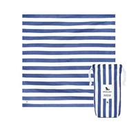 Dock & Bay Coperta da picnic - Asciugatura rapida e resistente all'acqua - Materiali riciclati al 100% - Large (170x170cm) - Whitsunday Blue