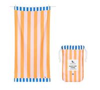 Dock & Bay Telo mare ad asciugatura rapida, privo di sabbia, compatto, leggero, 100% riciclato, include borsa, colore: giallo chiaro, grande (160 x 90 cm, 63 x 35)