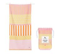 Dock & Bay Telo mare ad asciugatura rapida, senza sabbia, compatto, leggero, 100% riciclato, include borsa, motivo a onde limonate, extra large (200 x 90 cm, 78 x 35)