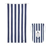 Dock & Bay Telo Mare - Asciugatura Rapida, Senza Sabbia - Compatto, Leggero - Materiali Riciclati al 100% - Include Custodia - Cabana - Whitsunday Blue, Large (160x90cm, 63x35)