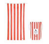 Dock & Bay Telo Mare - Asciugatura Rapida, Senza Sabbia - Compatto, Leggero - Materiali Riciclati al 100% - Include Custodia - Cabana - Waikiki Coral Red, Extra Large (200x90cm, 78x35)