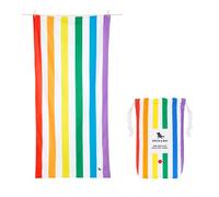 Dock & Bay Telo Mare - Asciugatura Rapida, Senza Sabbia - Compatto, Leggero - Materiali Riciclati al 100% - Include Custodia - Summer - Rainbow Skies, Extra Large (200x90cm, 78x35)