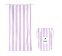 Dock & Bay Telo Mare - Asciugatura Rapida, Senza Sabbia - Compatto, Leggero - Materiali Riciclati al 100% - Include Custodia - Cabana Light - Lombok Lilac, Large (160x90cm, 63x35)