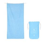 Dock & Bay Telo Mare - Asciugatura Rapida, Senza Sabbia - Compatto, Leggero - Materiali Riciclati al 100% - Include Custodia - Essential - Lagoon Blue, Extra Large (200x90cm, 78x35)