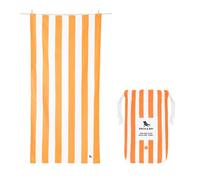 Dock & Bay Telo Mare - Asciugatura Rapida, Senza Sabbia - Compatto, Leggero - Materiali Riciclati al 100% - Include Custodia - Cabana - Ipanema Orange, Extra Large (200x90cm, 78x35)
