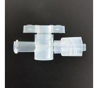Dock di arresto a 2 vie per trasferimento e stampa fluidi, in plastica PP resistente con tappo di bloccaggio, manopole facili da usare, compatibili con la maggior parte dei dispositivi (trasparente)