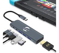 Dock di commutazione portatile per Nintendo Switch & OLED, adattatore USB C a HDMI Docking Station per Nintendo Switch, adattatore hub di tipo C, docking station per TV compatibile con OLED/Nintendo Switch