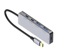 Dock di espansione USB C a 4 porte Velocità veloce 10Gbps Trasferimento dati PD100W Ricarica Adattatori in leghe di alluminio Hub USB C portatili con dissipazione del calore