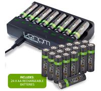 Dock di ricarica batteria ricaricabile più 24 batterie AA ad alta capacità da...
