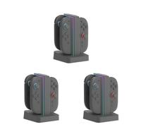 Dock di ricarica FioKy 3pcs for Nntendo Switch2 Accessori, Controller Caricatore 4 in 1 Station Caricatore magnetico controller magnetico