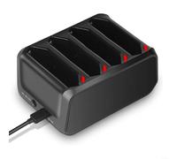 Dock di ricarica rapida Quad-Slot per Zebra Symbol TC70 TC72 TC75 TC77 USB-C DC Input 4A Uscita Indicatore LED Scanner di codici a barre Caricabatteria Design compatto Batterie multiple
