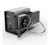 Dock GPU PCIe 5.0 x4 64Gbps esterno con cavo OCuLink da 29,7", OCuLink SFF-8612/8311 a PCIe x16, eGPU Enclosure per laptop e mini PC, compatibile con schede grafiche AMD/NVIDIA/Intel Serie
