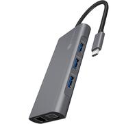 Dock ICY BOX USB-C con hub HDMI, USB 3.0, Power Delivery, LAN, Lettore di schede, Audio, VGA per MacBook e Computer
