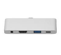 Dock in alluminio fresato di precisione per Microsoft Surface Go, USB-C PD a ricarica rapida, soluzione periferica all-in-one con adattatore HDMI 4K,