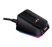 ENDORFY Dock di ricarica per mouse Mouse Dock compatibile con il mouse da gioco LIV Wireless, ricarica magnetica, luci RGB, USB per dongle da 2,4 GHz