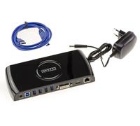 Dock Station USB 3.0 Vers HUB USB GIGABIT ETHERNET DVI HDMI Audio