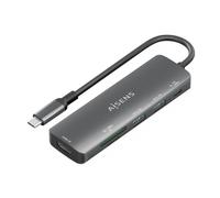 Dock USB-C AISENS ASUC-5P011-GR 6 in 1 HDMI 4K 30Hz USB-A USB-C PD 100W SD MicroSD Grigio