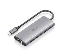 Dock USB-C Aisens ASUC-6P030-GR 6-in-1 HDMI 4K RJ45 USB-A USB-C PD alluminio