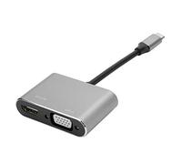 Dock USB C Dongle Adattatore USB C Accessori USB Adattatore TypeC Studio per Casa Ufficio Lavoro (Grigio)