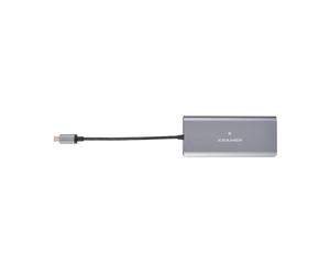 Dock USB-C Kramer KDock-2 Ethernet HDMI SD USB-C 100 W Nero Argento