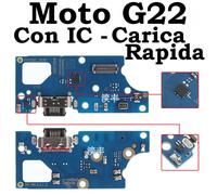 Dock USB Per Motorola Moto G22 - Con IC e Carica Rapida - Jack AUX