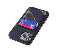 Dockem iPhone 12 Pro Max Marmo M2T Custodia a Portafoglio: Piastra Metallica Invisibile Incorporata per Montaggio Magnetico con 2 Sot per Schede in Pelle Sintetica Stile Marmo (Nero e Oro)