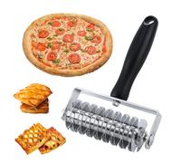 Docker per impasto per pizza, tagliapizza, rullo per impasto con punte in acciaio inossidabile, strumento per l'aggancio della pizza che impedisce la formazione di vesciche, per fare pizza e biscotti