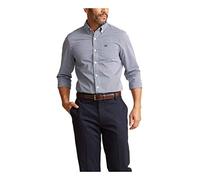 Dockers Camicia Comfort Flex a Maniche Lunghe con vestibilità Classica (Standard e Grande e Alto) Button-Down, Blu Medievale-Plaid a Quadretti, L Uomo