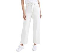 Dockers High Waist Jean Cut Straight, Jeans Donna, White Garment Dye, 32 Regular