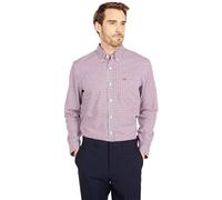DOCKERS Long Sleeve Button Up Perfect Shirt Camicia Down, Rio Red Gingham, L Uomo