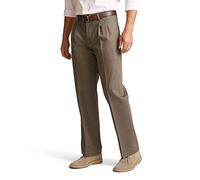 Dockers Men's Classic Fit Signature Khaki Lux Cotton Stretch Pants-Pleated D3, Dark Pebble, 36W x 32L