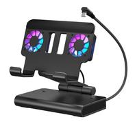 Docking Stand per ROG Ally X per Steam Deck, per MSI Claw, per LEGION Go con doppia ventola, 4K 144Hz HDMI 2.1 100W PD USB 3.2 Gigabit Ethernet Stazione Regolabile (con luci)