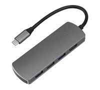 Docking station 8 in 1, hub da Type-C a HDMI con ricarica PD, supporto per display 4K, porte USB 3.0, lettore di schede SD/TF e audio da 3,5 mm, compatibile con e laptop