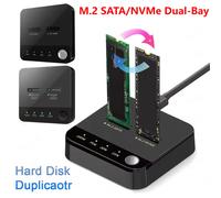 Docking station clone M.2 NVME dual-bay 20Gbps M.2 SATA/NVMe SSD Duplicatore clone Trasmissione dati clonatrice M2 con indicatore LED
