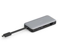 DIGITUS USB-C Travel Docking Station da viaggio- 7 Porte - 1x HDMI UltraHD 4k/60Hz - 2X USB-A 3.2 Gen1-1x USB-C 100W PD 3.0-1x RJ45 - Doppio Lettore di schede - Grigio