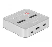 Docking station DeLOCK per 1 x M.2 NVMe SSD + 1 x M.2 SATA SSD con lettore di schede SD Express (SD 7.1) e funzione Clone - Nouvo