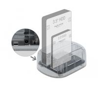Docking station DeLOCK USB Type-C per 2 x HDD / SSD SATA, trasparente - Nouvo