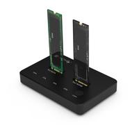 Techly Docking Station Dual-Bay SSD M.2 NVME PCIe SATA 10 Gbps Duplicatori Clone