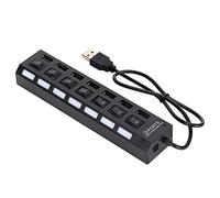 Docking station durevole multifunzionale a 7 porte con hub USB con interruttore