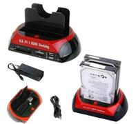 DOCKING STATION HARD DISK 3,5 2,5 SATA IDE 2 HD HDD BOX CASE USB SD TF MS