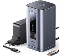 Docking station HUB 11 in 1 USB-C HDMI DP USB-A RJ45 PD Audio - Grigio