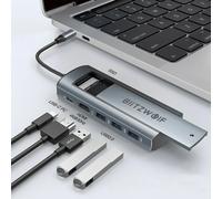 Docking station HUB USB Blitzwolf BW-Neo TH13: 1x HDMI 4K a 30 Hz, 3x USB 3.0 5 Gbps, PD100W, 1x slot M.2 SSD