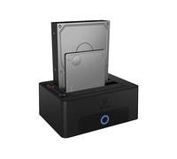 ICY BOX - Docking station per doppio SSD e disco rigido USB 3.0, SATA Clone Station, colore: Nero