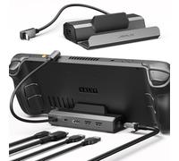 Docking station JSAUX compatibile con Steam Deck/OLED/ROG Ally X/Legion go/MSI Claw, 5-in-1 con HDMI 4K@120Hz, 100 Mbps Ethernet, doppia porta USB-A 2.0 e USB-C - HB0602
