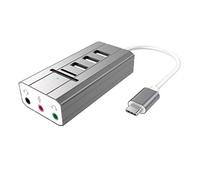 Docking Station Leggera multiporta Pratico convertitore Lettore di schede Audio Esterno Compatto Hub USB Portatile
