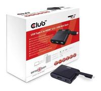 DOCKING STATION MINI CLUB3D CSV-1534 MINI USB 3.0 TYPE C, USB TYPE C 3.0 TO HDMI 2.0 + USB TYPE A 2.0 + USB TYPE C CHARGING
